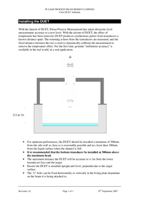 Thumbnail of document Manual - DUET Dual Ultrasonic Echo Transducer